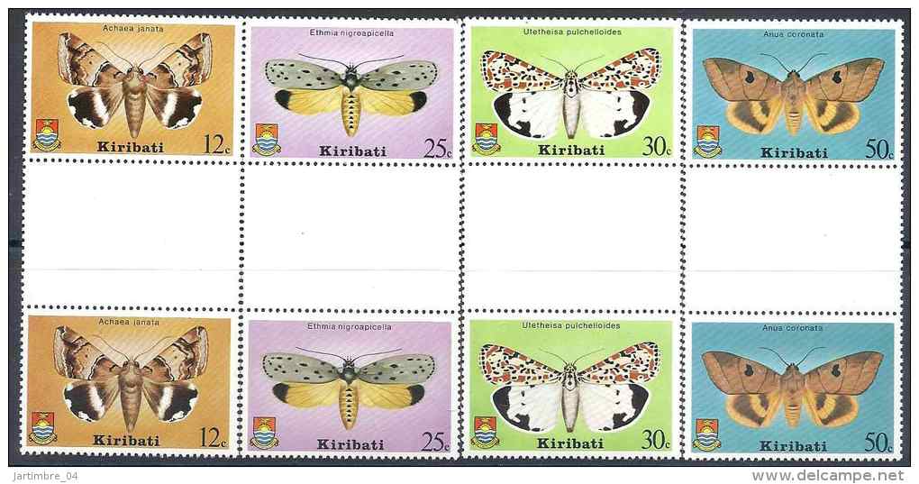 1980 KIRIBATI 33-36** Papillons Avec Pont - Kiribati (1979-...)