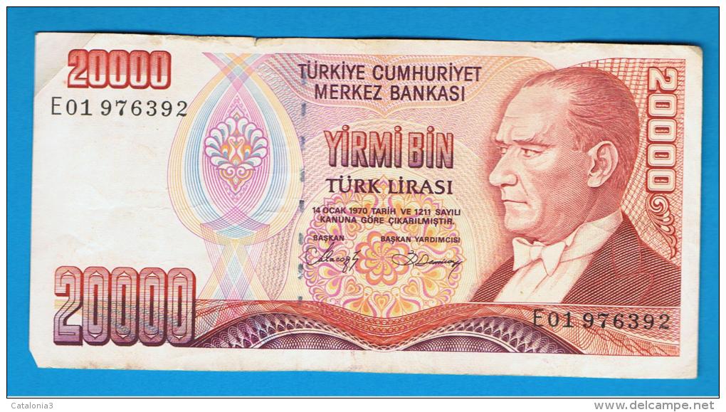 TURQUIA - TURKEY - 20.000 Liras 1970   Circulado  P-201 - Türkei