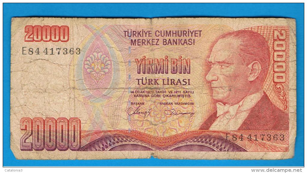 TURQUIA - TURKEY - 20.000 Liras 1970   Circulado  P-201 - Turquie