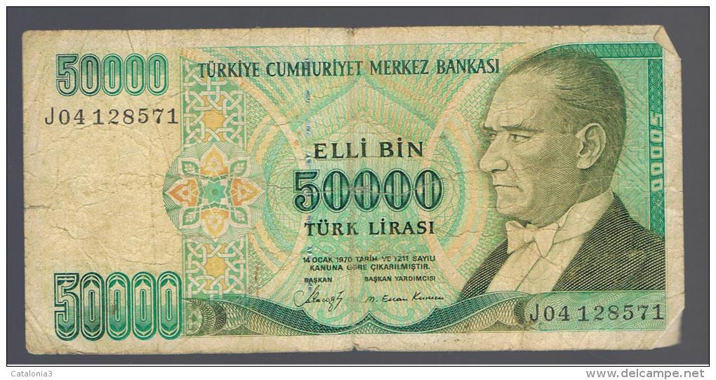 TURQUIA - TURKEY - 50.000 Liras 1970   Circulado  P-203 - Turquie