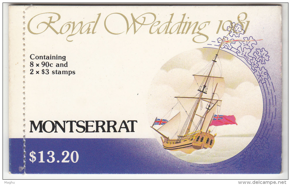 Montserrat Booklet, Royal Wedding, Ship, - Montserrat