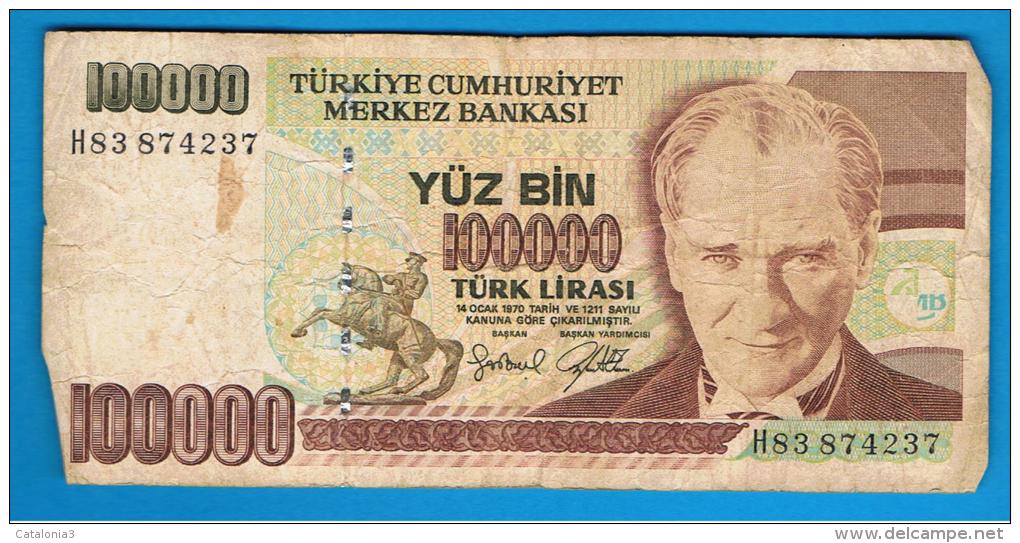 TURQUIA - TURKEY - 100.000 Liras 1970   Circulado  P-205 - Turquie