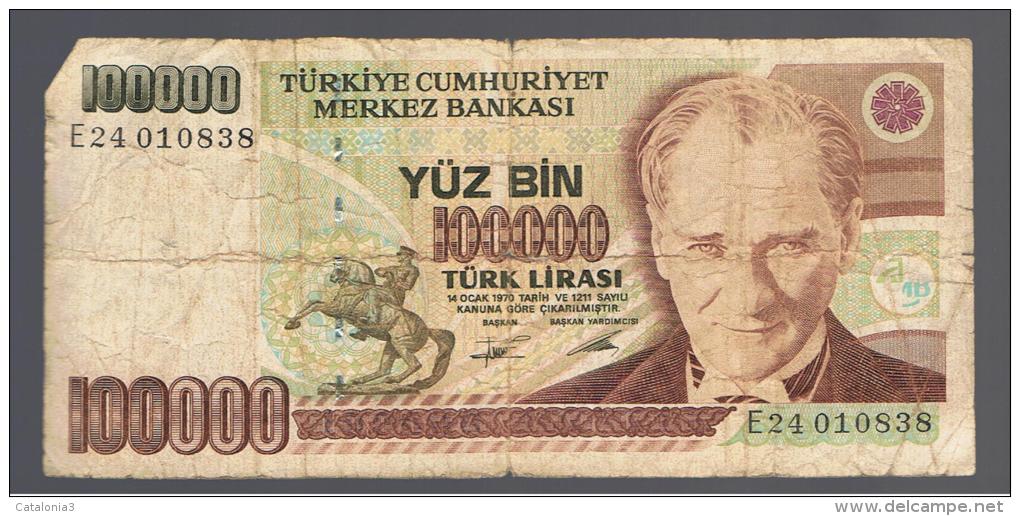 TURQUIA - TURKEY - 100.000 Liras 1970   Circulado  P-206 - Turchia