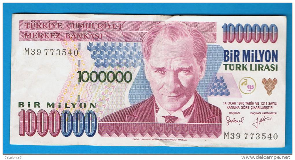 TURQUIA - TURKEY - 1.000.000 Liras 1970   Circulado  P-209 - Turquie