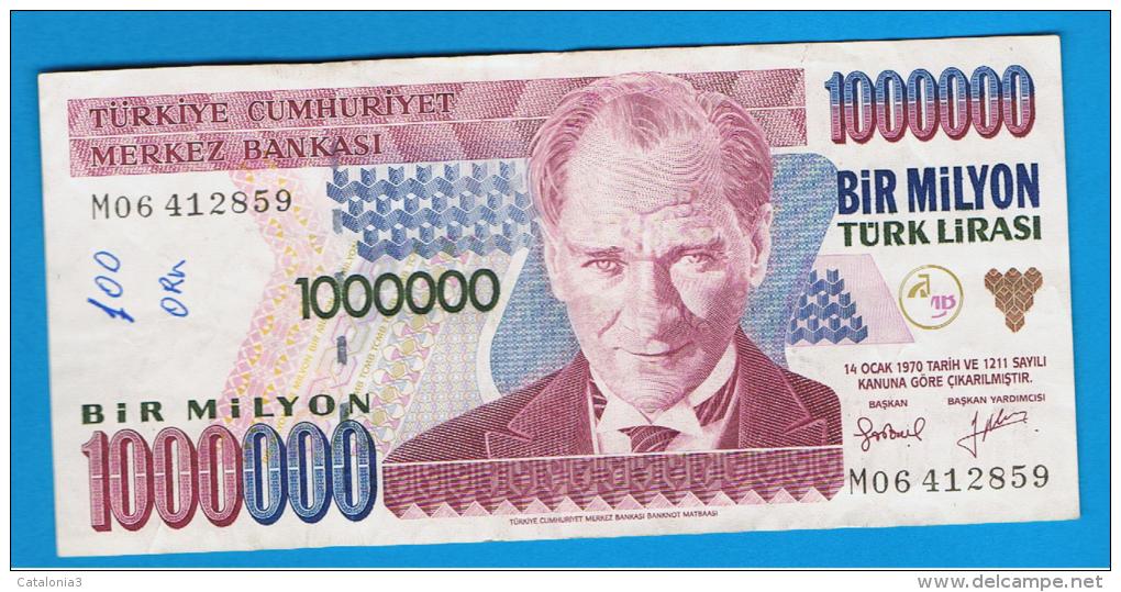 TURQUIA - TURKEY - 1.000.000 Liras 1970   Circulado  P-209 - Turquie