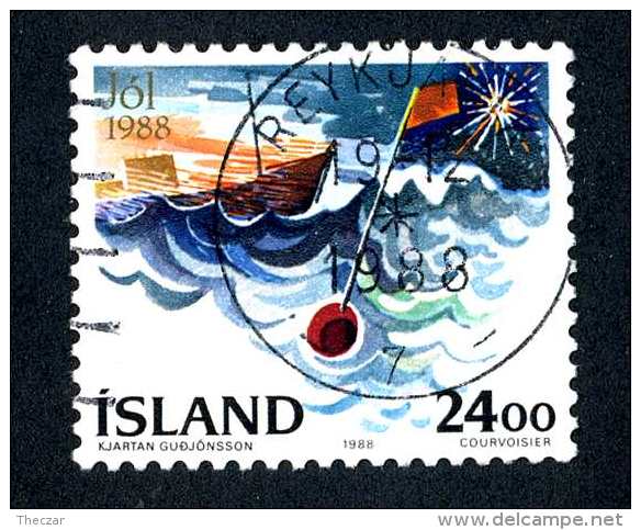 4002x)  Iceland 1988 - Sc# 670 ~ Used - Oblitérés