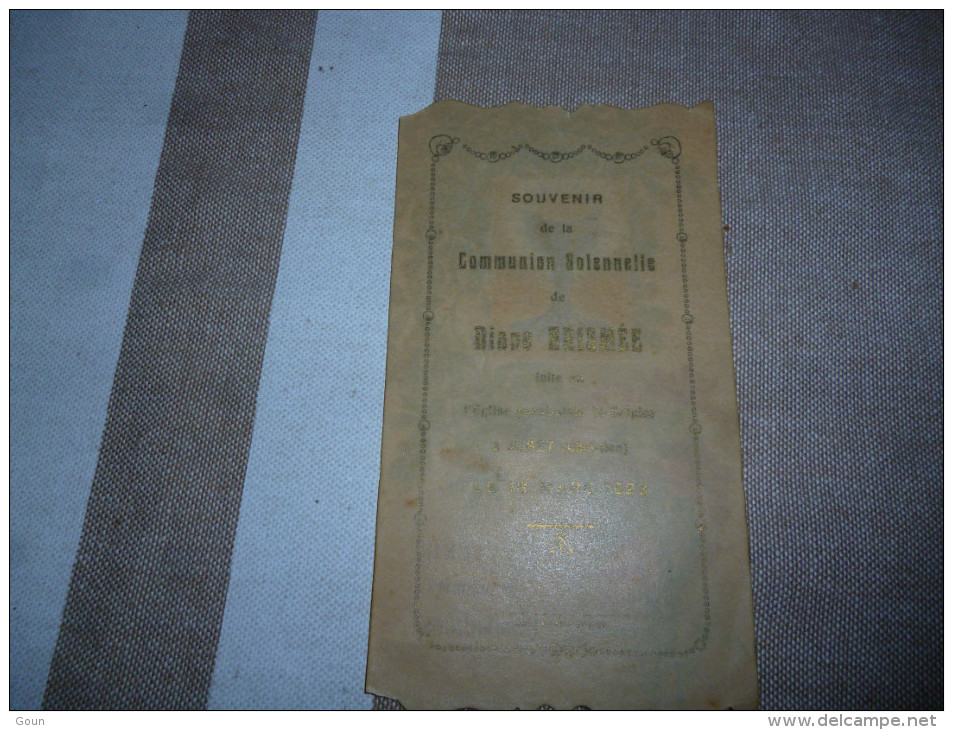 Souvenir Communion Diane BRISNEE Jumet Chef Lieu 1923 - Kommunion Und Konfirmazion