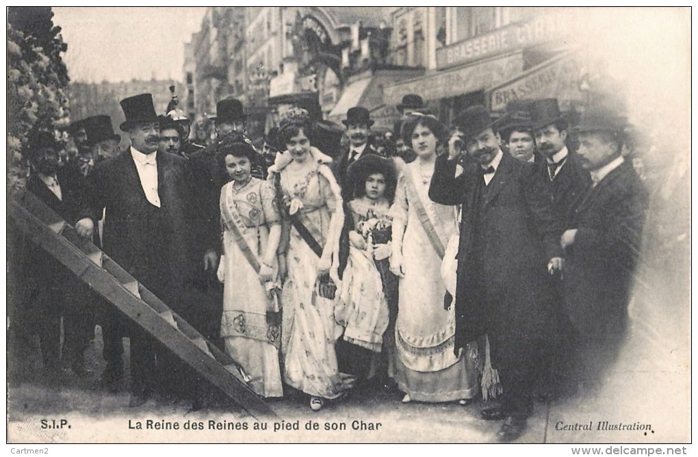 LA REINE DES REINES AU PIED DE SON CHAR CARNAVAL FETE CAVALCADE COMICE PARIS ? - Autres & Non Classés