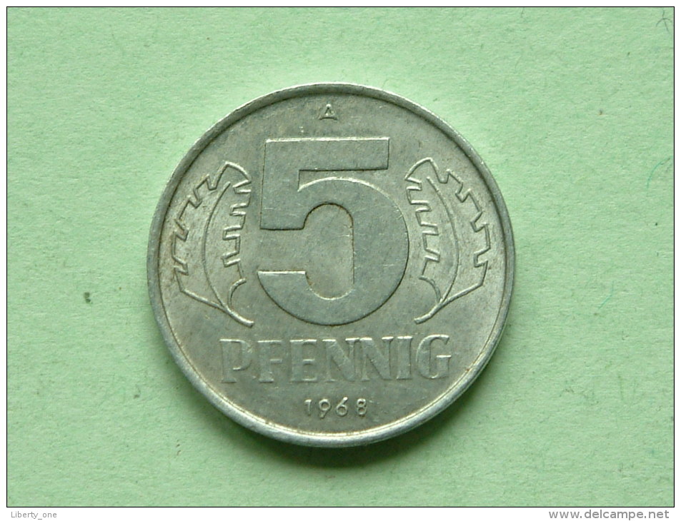 1968 A - 5 PFENNIG / KM 9.1 ( Uncleaned - For Grade, Please See Photo ) ! - 5 Pfennig