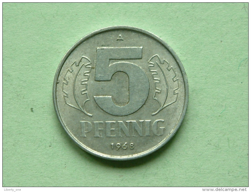 1968 A - 5 PFENNIG / KM 9.1 ( Uncleaned - For Grade, Please See Photo ) ! - 5 Pfennig