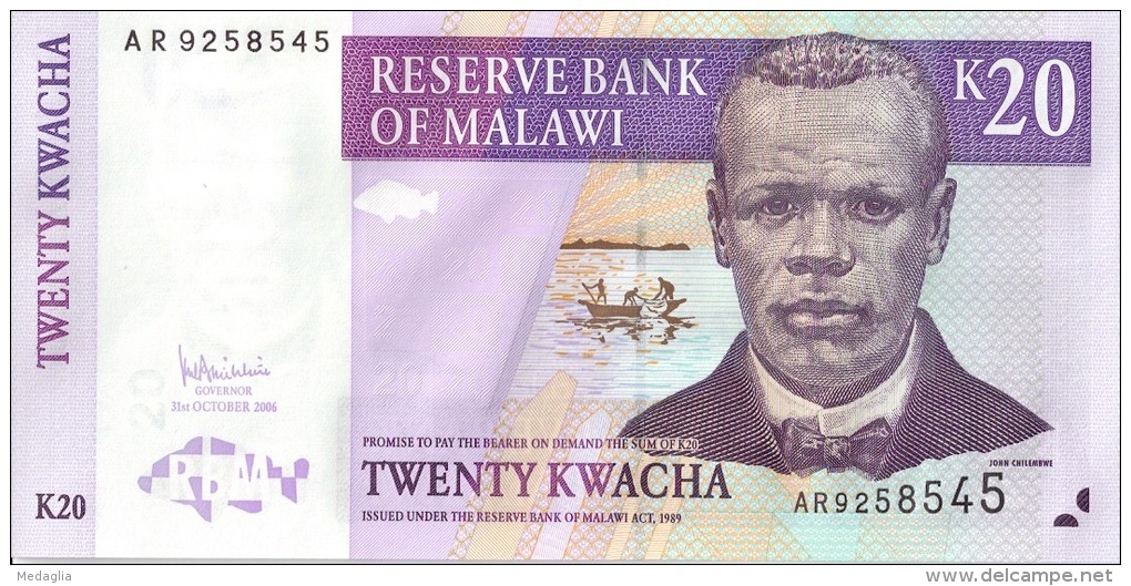 MALAWI - 20 Kwacha 2006 UNC - Malawi