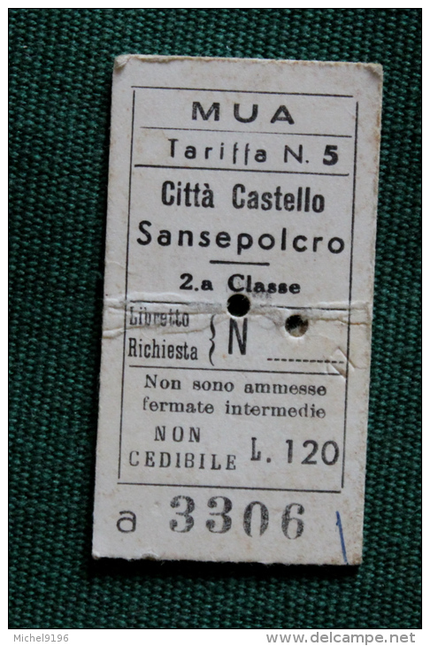 Billet MUA CITTA CASTELLO-SANSEPOLCRO  1964 Col Schnabel - Europe