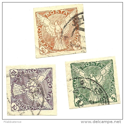 1919 - Cecoslovacchia G 2 + 4 + 7 Aquila 2642   ----- - Newspaper Stamps
