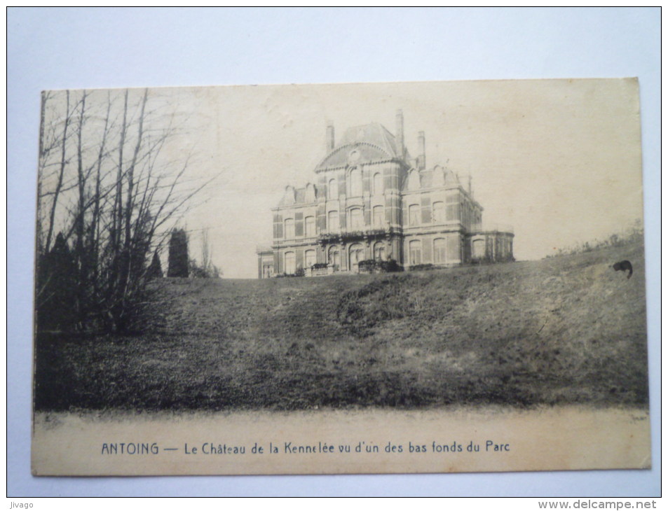 ANTOING  :  Le Château De La KENNELEE Vu D'un Des Bas Fonds Du Parc   1920 - Antoing