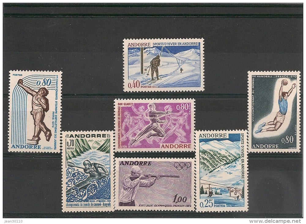 ANDORRE  Années 1966/74 Sports ** Côte: 21,95 € - Unused Stamps