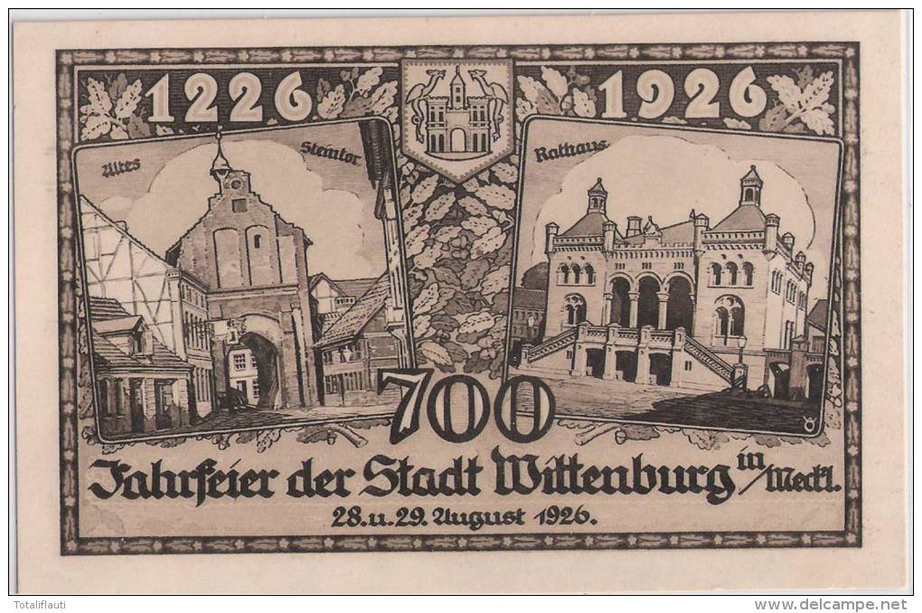 WITTENBURG 700 Jahrfeier Jubiläum 28. + 29. August 1926 Ungelaufen TOP-Erhaltung - Hagenow