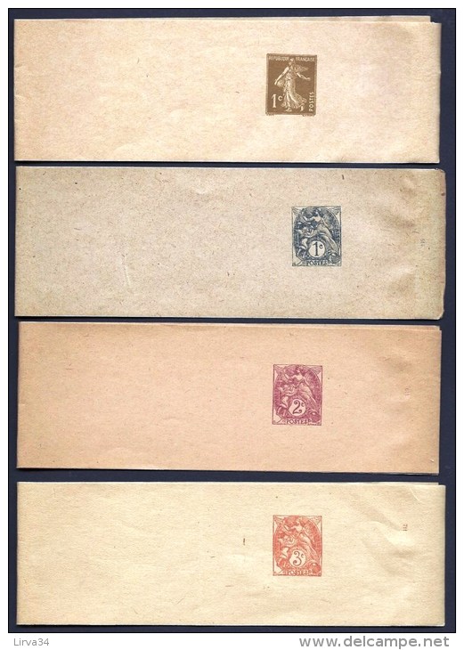 LOT 4 ENTIERS POSTAUX SUR BANDE JOURNAUX NEUFS**- N°277- 107-108-109- TRES BON ETAT- - Bandes Pour Journaux