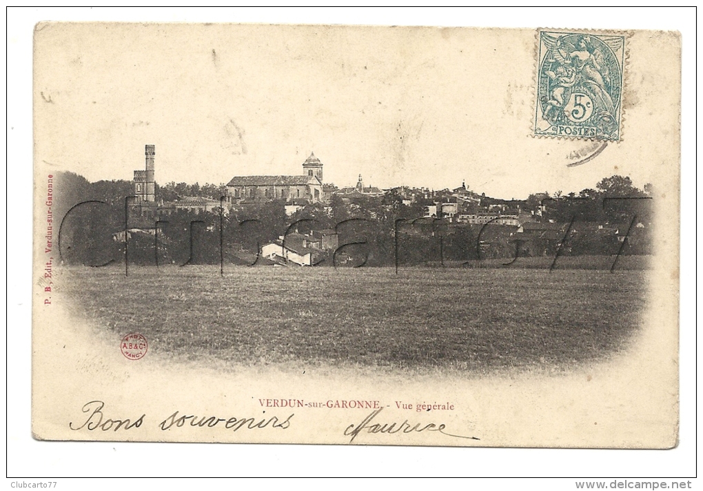 Verdun-sur-Garonne (82) : Vue Générale Quartier De L´église  En 1905. - Verdun Sur Garonne