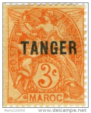 TANGERI, TANGER, MAROCCO FRANCESE, FRENCH MOROCCO, 1918-1924, FRANCOBOLLI NUOVI E USATI - Unused Stamps