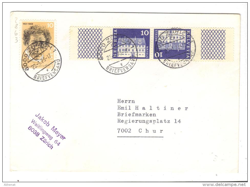 VER2863 - SVIZZERA , Lettera Del 29/1/1973 Per Chur - Tête-bêche