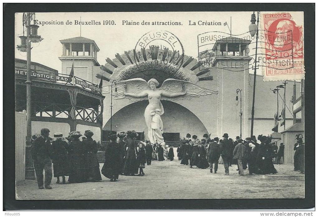 BRUXELLES. BELGIQUE. EXPOSITION 1910. ANIMEE..LA CREATION... FEMME NUE. .. C1416 - Expositions Universelles