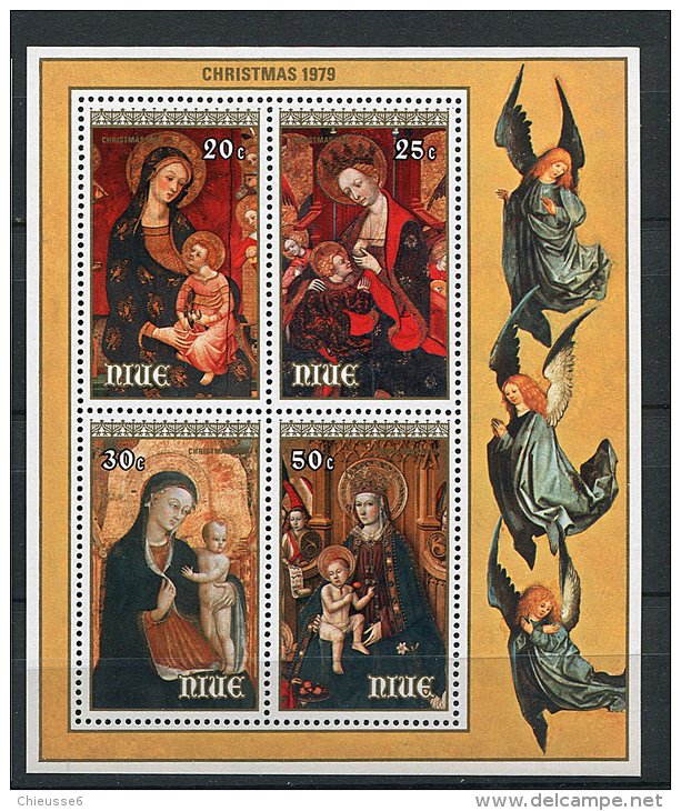 Niue ** N° 249 à 250 En Bloc - Noël. Tableaux "La Vierge Et L'Enfant" - Niue