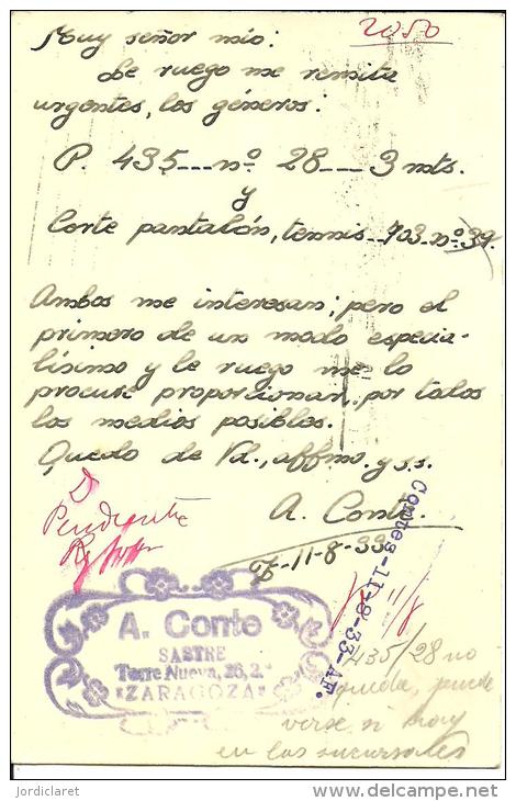 E.P COMERCIAL  ZARAGOZA  ESCANER DORSO - 1931-....