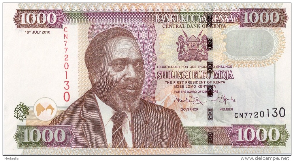 KENYA - 1000 Shillings 2010 - UNC - Kenya