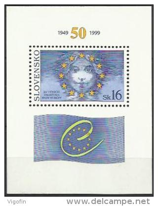 SK 1998-339 50A°EU, SLOVAKIA, S/S, MNH - Autres & Non Classés