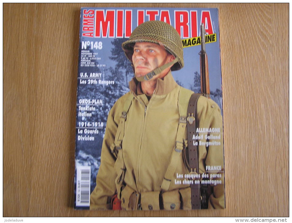 MILITARIA Magazine N° 148 Bergmutze Char En Montagne Rangers Guards Division Paras Adolf Galland Guerre 14 18 40 45 - Waffen
