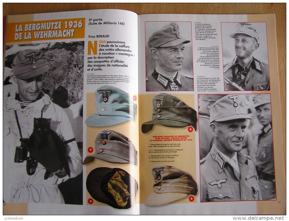 MILITARIA Magazine N° 152 Bergmutze Infirmières Lettons Char KS KV Insignes Artillerie Airborne  Guerre 14 18 40 45 - Armes