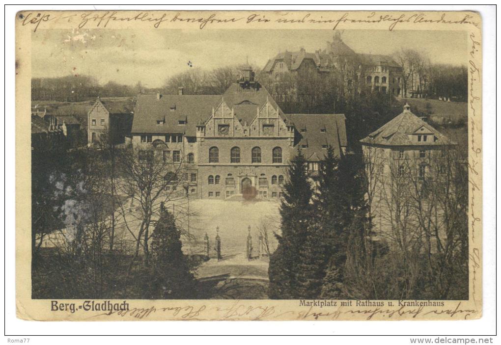 VER2892 - GERMANIA Cartolina : Gladbach 5/9/1909 . Poco Fresca - Bergisch Gladbach