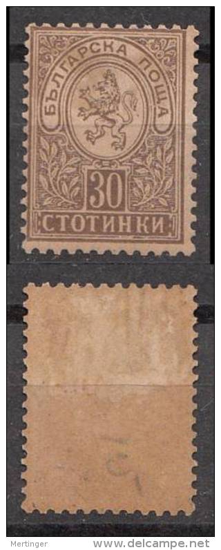 Bulgarien Bulgaria Mi# 35 * Mint 30St Lion 1891 - Ungebraucht