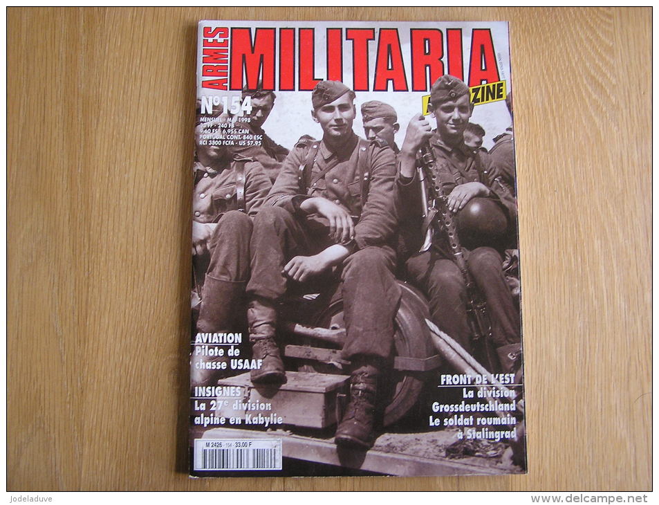 MILITARIA Magazine N° 154 362 ND Manche SS Front Est Stalingrad Panzer Insignes Voroneje Guerre 14 18 40 45 - Armes