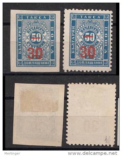 Bulgarien Bulgaria Porto Mi# 11 + 12a * Mint - Impuestos