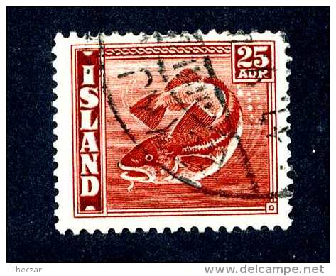 4154x)  Iceland 1945 - Sc# 225 ~ Used - Used Stamps