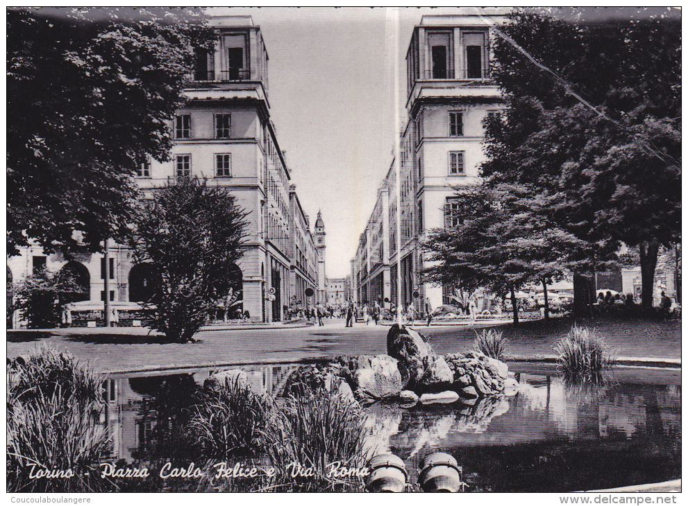 TORINO - TURIN (ITALIE) Place Carlo Felice Et Rue De Rome - Orte & Plätze