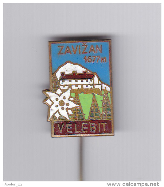 Climbing Mountaineering Alpinism - Zavizan Mt Velebit Croatia Old Enamel Pin - Alpinism, Mountaineering