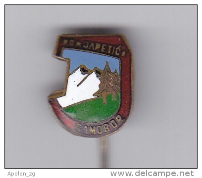 Climbing Mountaineering Alpinism - Club Japetic Samobor Croatia Old Enamel Pin From 1950th. - Alpinism, Mountaineering