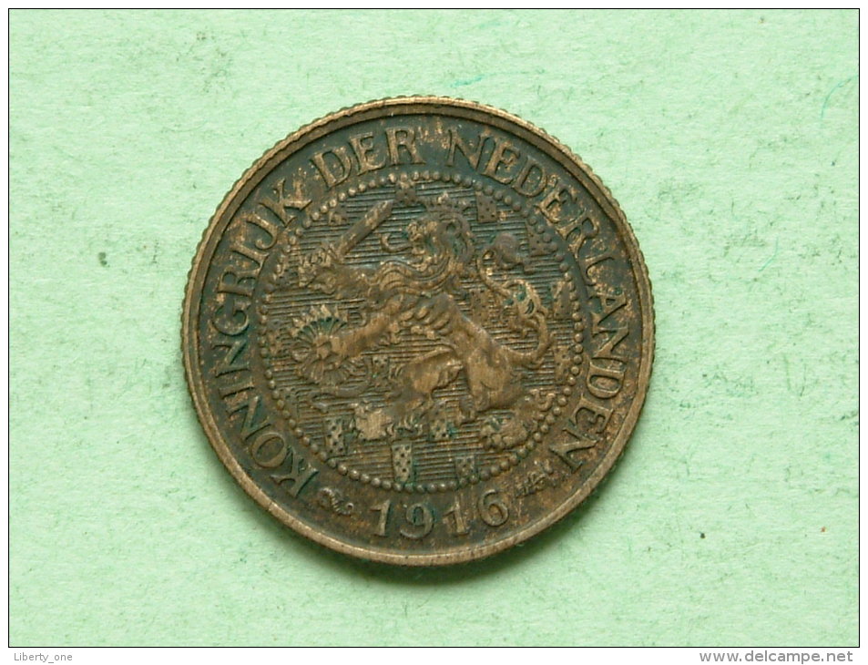 1916 - 1 Cent / KM 152 ( Uncleaned - For Grade, Please See Photo ) ! - 1 Cent