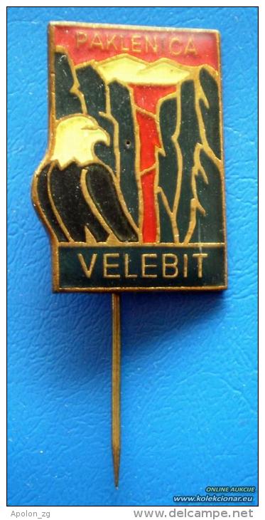 Climbing Mountaineering Alpinism - PAKLENICA - Mt. VELEBIT, Croatia Old Enamel Pin From 1950th. - Alpinism, Mountaineering