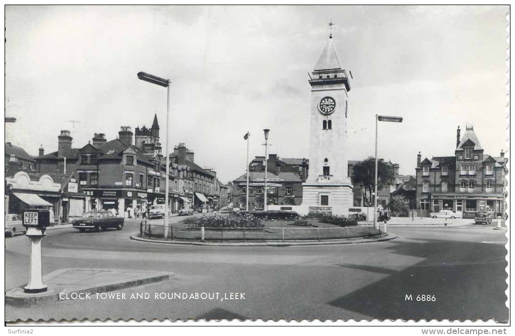 STAFFS - LEEK - CLOCK TOWER AND ROUNDABOUT RP  St98 - Sonstige & Ohne Zuordnung