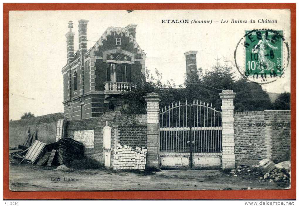 80   CPA D'ETALON  Les Ruines Du Château         Trés Bon état - Autres & Non Classés