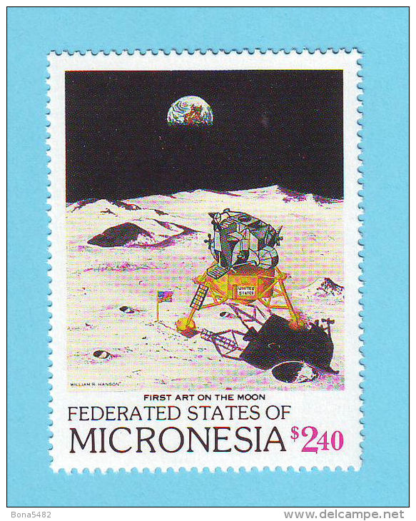 MICRONESIE EXPLORATION DE LA LUNE ESPACE 1989 / MNH** / BM 121 - Micronesië