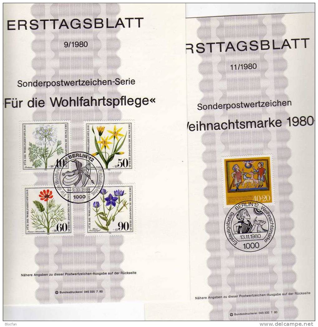 Jahrgang ETB 1980 Meteorologe Bis Stadtansichten Berlin 614-636 SST 18€ Burgen Geophysik Ersttag Document Set Of Germany - Lots & Kiloware (mixtures) - Min. 1000 Stamps