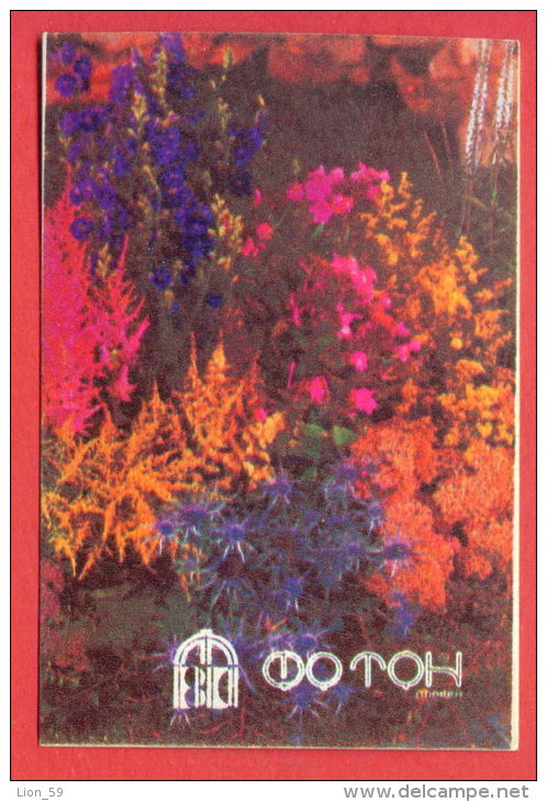 K66 / 1993 - FOTON Ltd.  FLOWERS FLEURS BLUMEN  -  Calendar Calendrier Kalender - Bulgaria Bulgarie - Tamaño Pequeño : 1991-00
