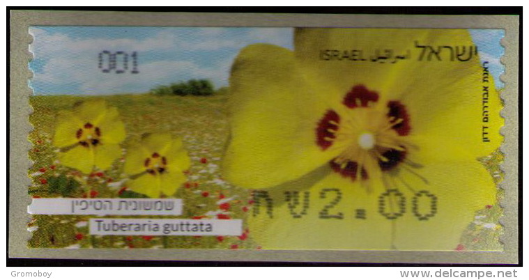 Spotted Rockrose ATM 001   Israel 2013 - Franking Labels