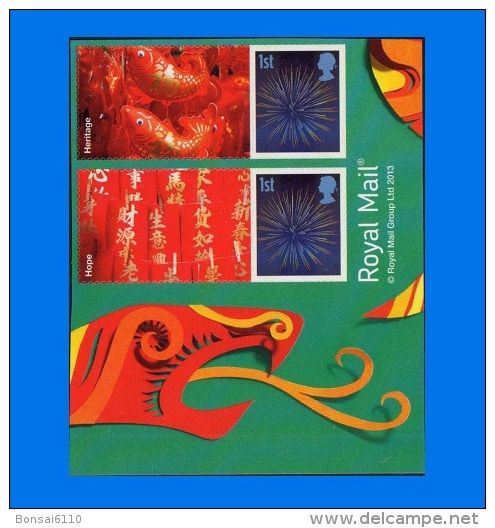 GB 2013-0015, Lunar New Year Of The Snake, Pair MNH - Ungebraucht