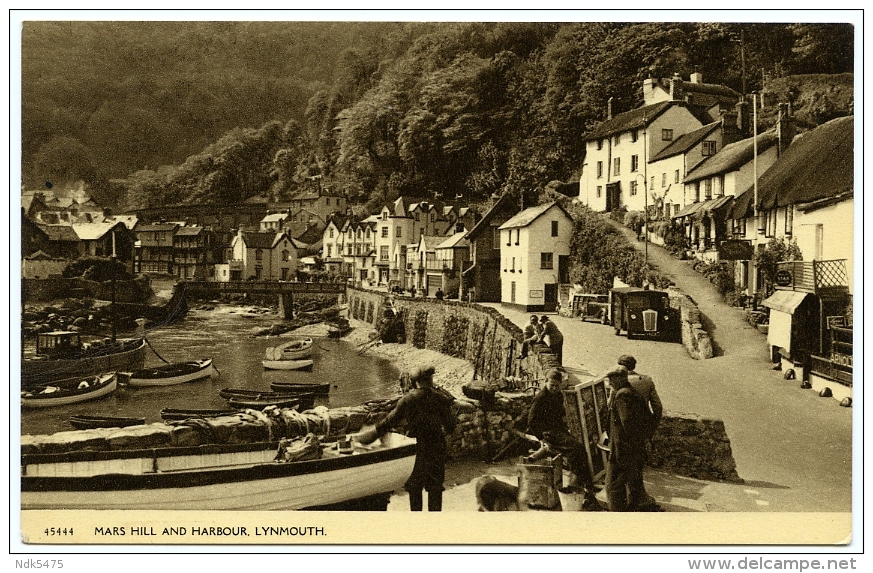 LYNMOUTH : MARS HILL AND HARBOUR - Lynmouth & Lynton