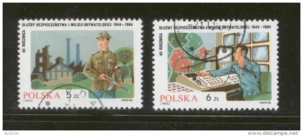 POLAND 1984 40 YEARS SERVING THE NATION MO MILITIA POLICE SB SECRET POLICE SET OF 2 USED - Police - Gendarmerie